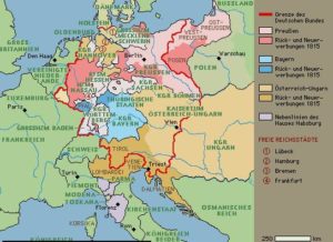 Karte Deutschlands nach dem Wiener Kongress