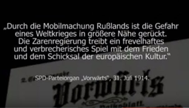 SPD Vorwärts vom 31. Jui 1914.