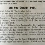 An das Deutsche Volk. Kaiser Wilhelm II. über die Zurückweisung des Friedensangebotes