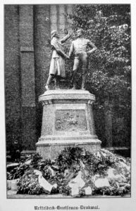 Nettelbeck-Gneisenau-Denkmal in Kolberg, preußische Provinz Pommern